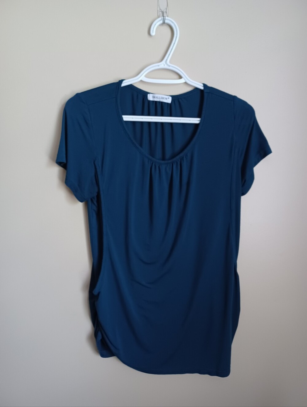 Women's Size M Smallshow Blue Green Modal‎ Rayon Spandex T-Shirt Top Shirt